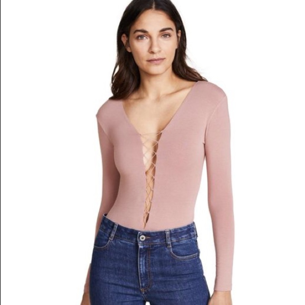 Alexander Wang Lace Up Bodysuit
